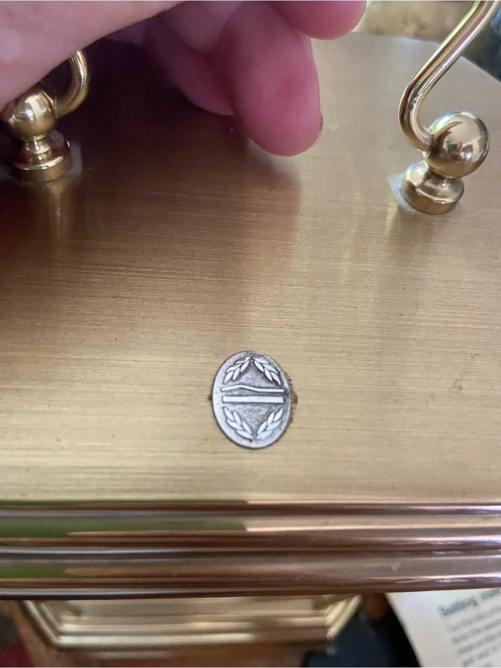 Vintage Montreax Brass Moon Phase Mantle Clock- It works